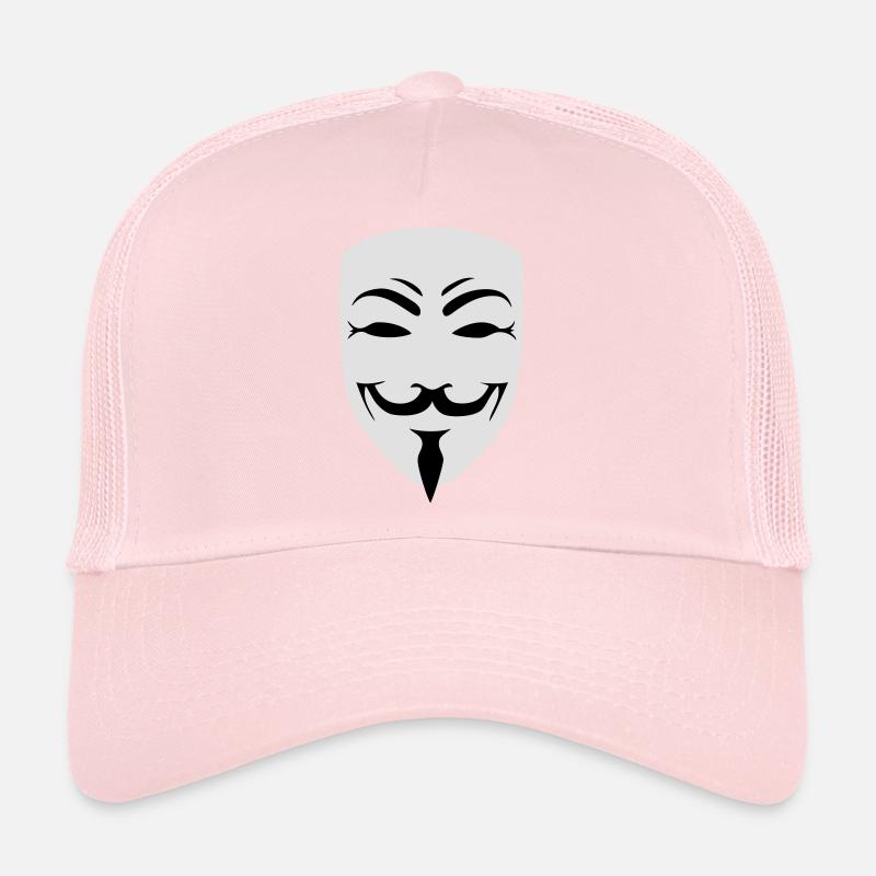 anonymous happy mask internet hack Trucker Cap