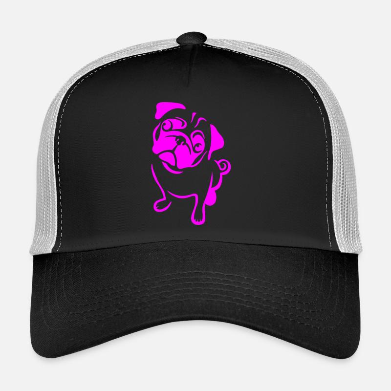Pug in pink Trucker Cap