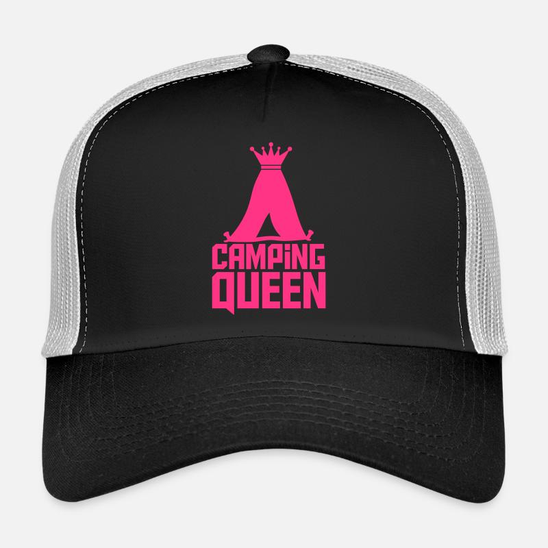 Camping Queen Queen tent Logo - Trucker Cap - black/stone grey