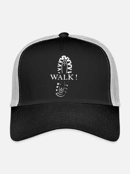 icône de chaussure de course impression de chaussure nature runner icône - Casquette trucker  - noir/gris pierre - Devant