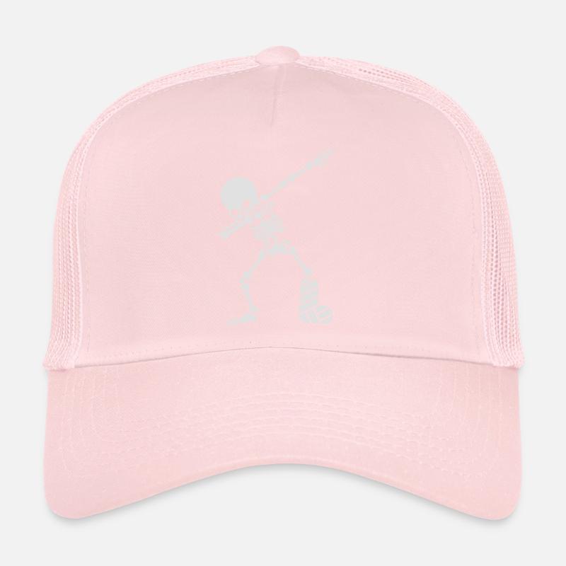 Dab dabbing skeleton plaster broken leg Trucker Cap