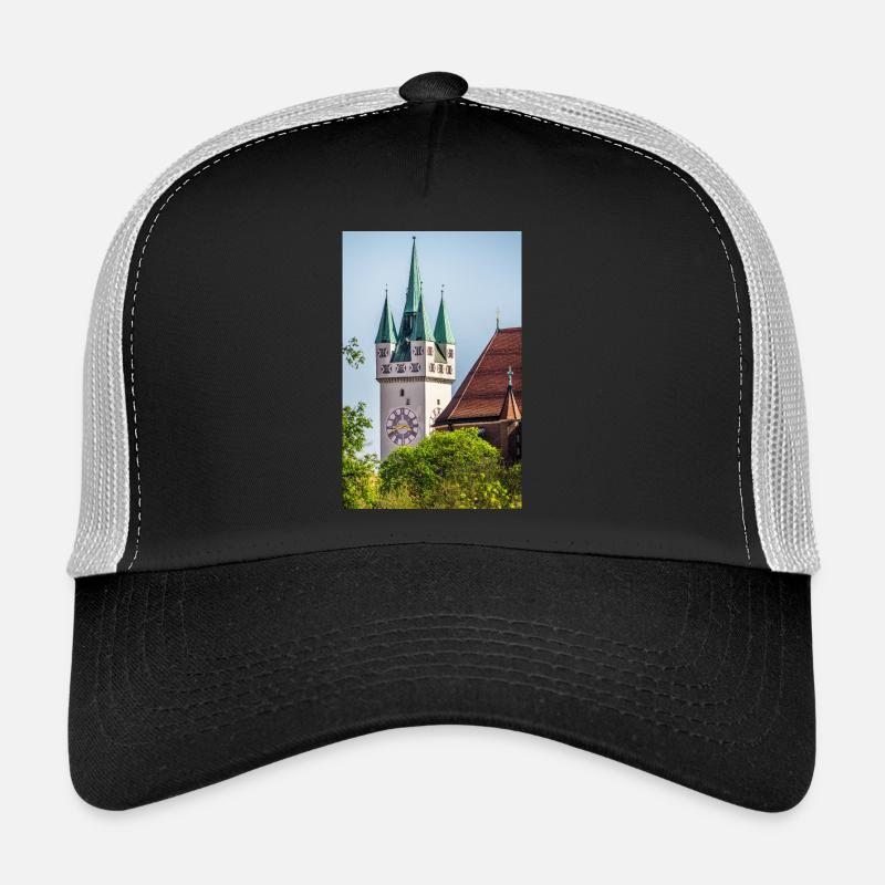 Straubing Stadtturm - Trucker Cap - Schwarz/Steingrau