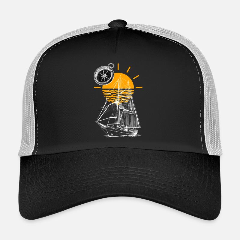 Sailing Ship Sunset - Trucker Cap - black/stone grey