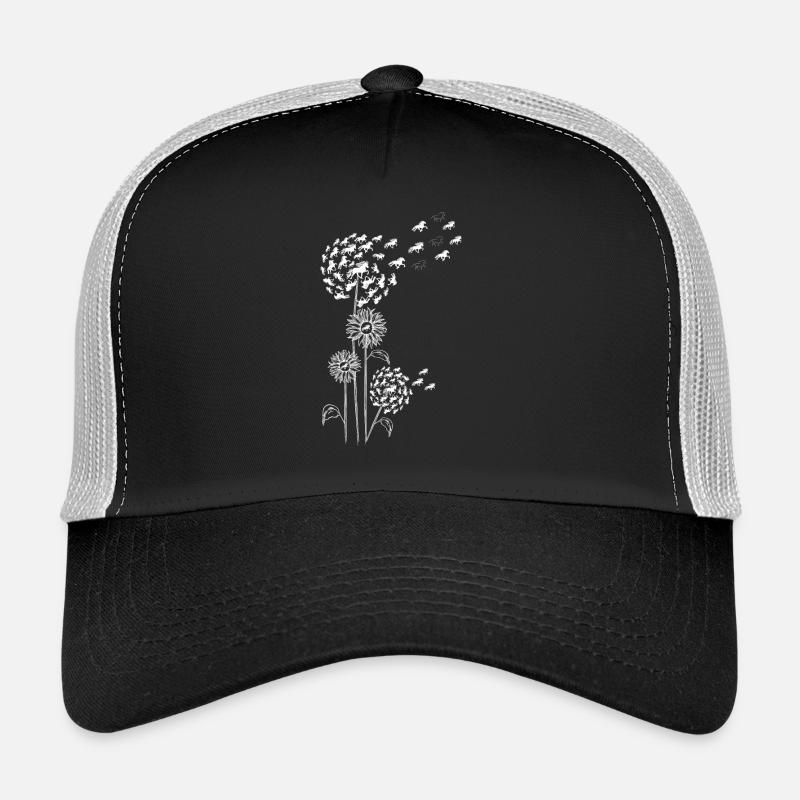 Pissenlit à la fleur et Tölt White Casquette trucker 