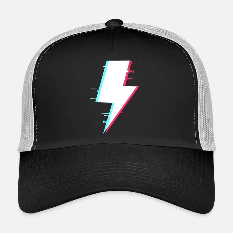 Lightning Style Retro Digital Lightning - Trucker Cap - black/stone grey