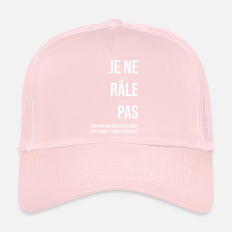 Je ne râle pas blanc Casquette trucker 
