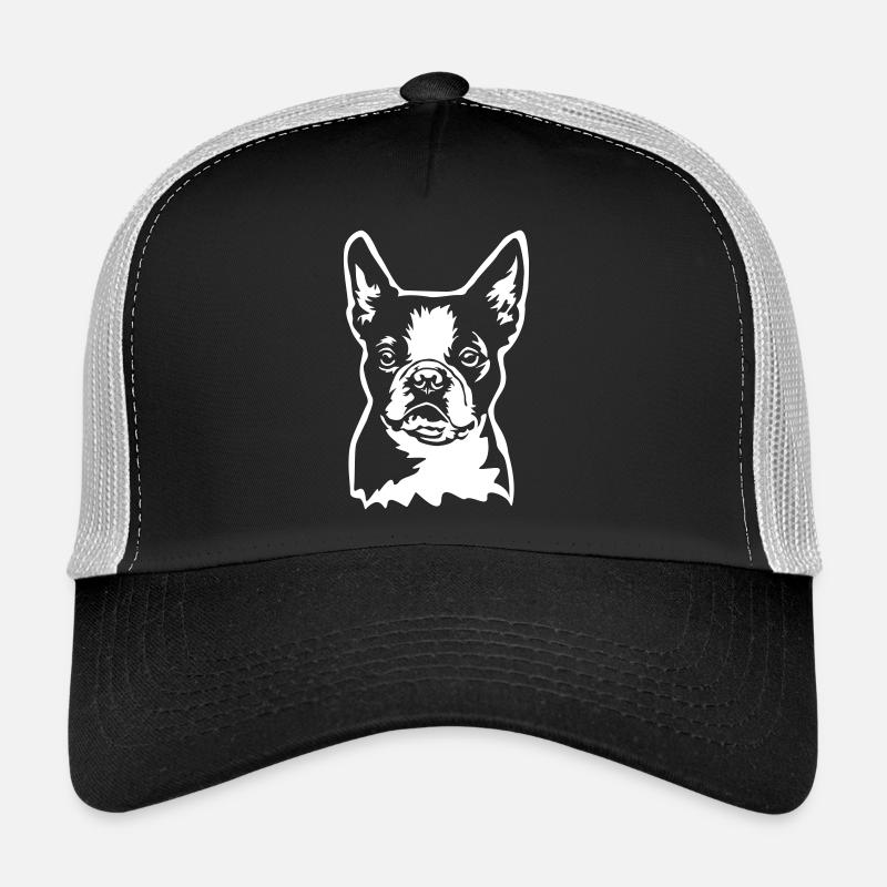 Boston Terrier Kopf "Black Edition" Trucker Cap