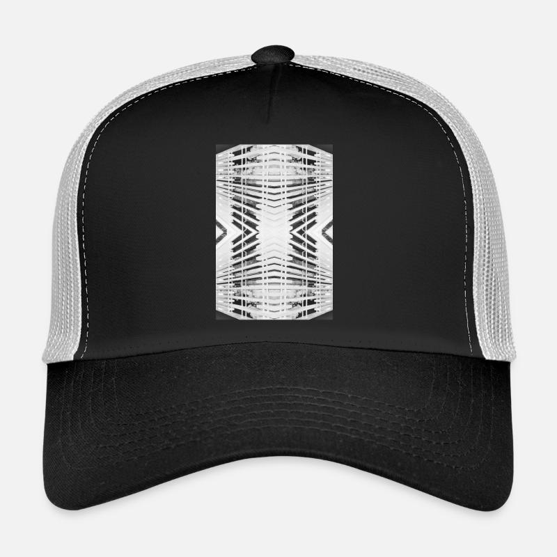 Abstraktes Holz V.2 - Trucker Cap - Schwarz/Steingrau
