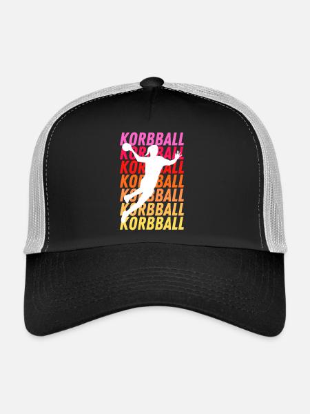 Korbball farbig - Trucker Cap - Schwarz/Steingrau