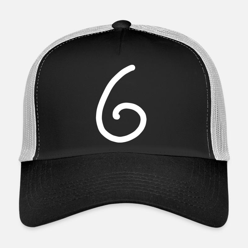 6 Number six number white birthday Trucker Cap