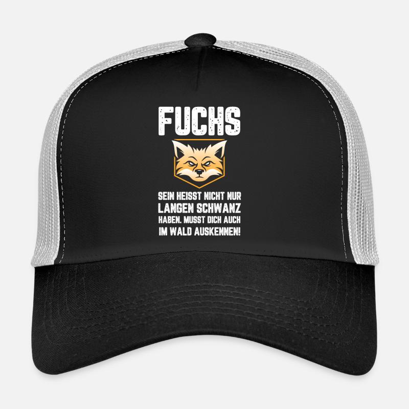 Fuchs Lustiger witziges Spruch - Trucker Cap - Schwarz/Steingrau