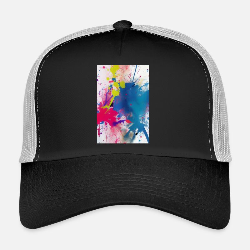 Des éclaboussures de couleur. Peinture Casquette trucker 