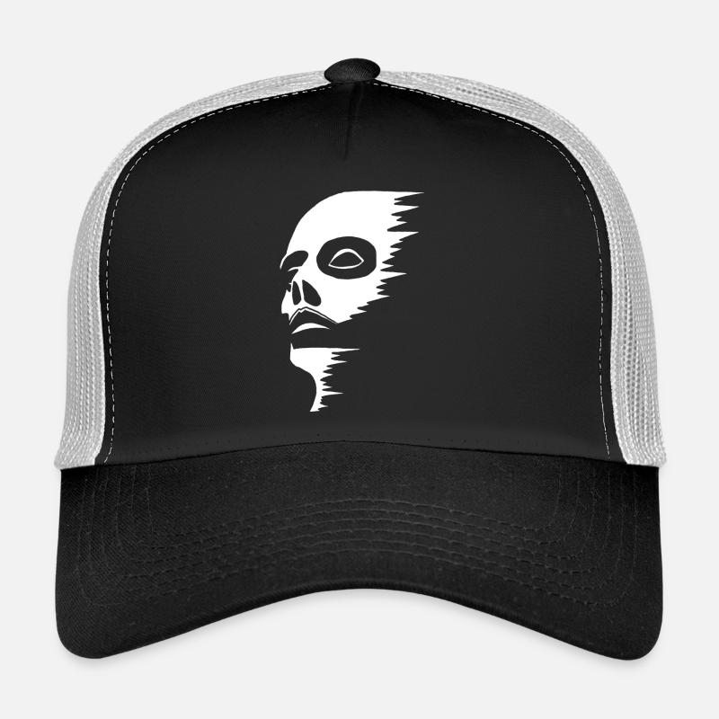 Visage fantomatique - Casquette trucker  - noir/gris pierre