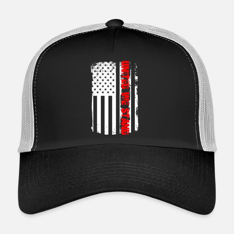 Distressed American Flag with AMERICAN Trucker Cap