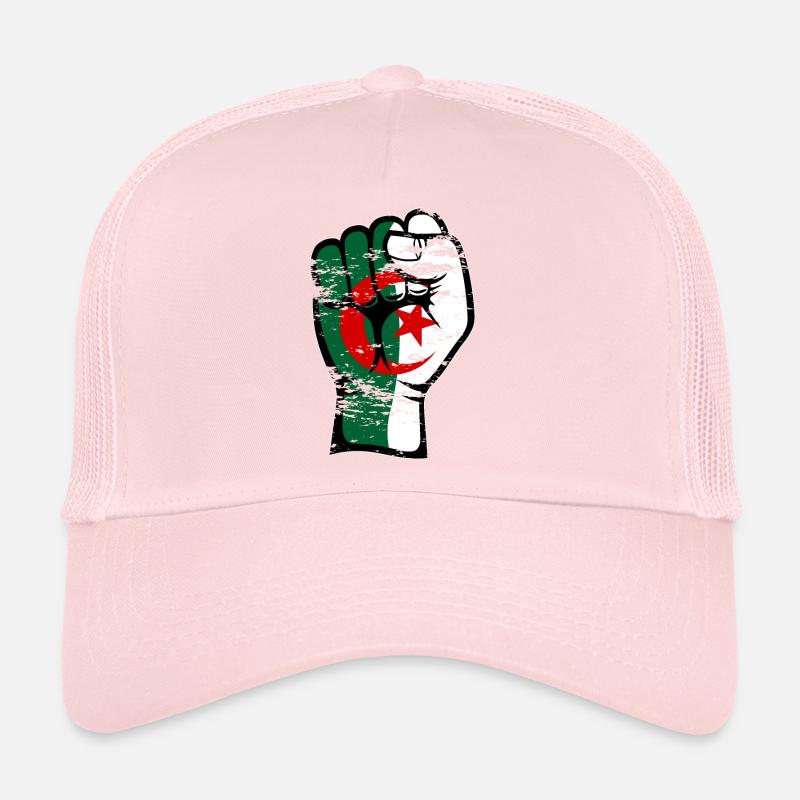 Drapeau de l’Algérie Poing Main Symbole utilisé Casquette trucker 