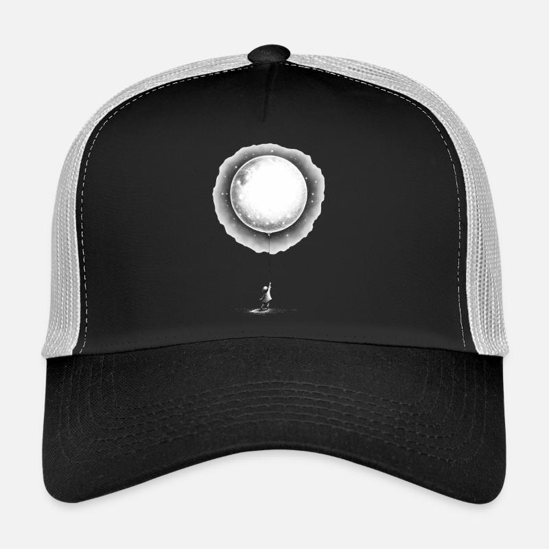 Child with Moon Balloon Trucker Cap