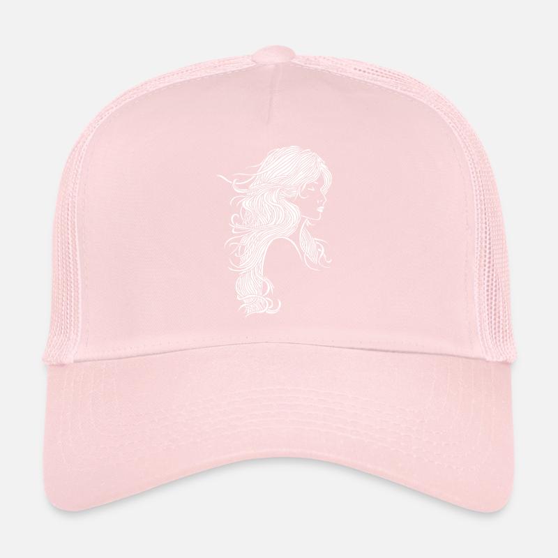 Fille aux cheveux blancs Casquette trucker 