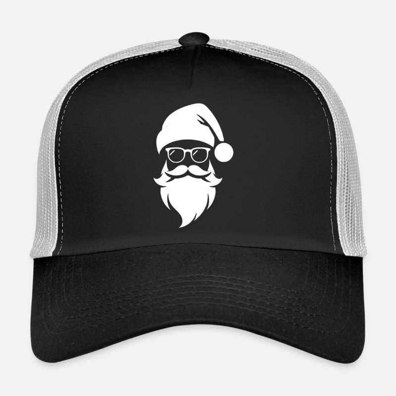 Weihnachtsmann Kopf Portrait Maske Trucker Cap