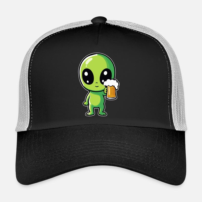 Alien mit Bier Trucker Cap