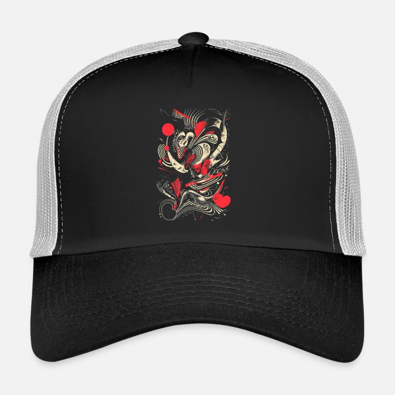 Design abstrait cool avec des lignes et des nuances dynamiques Casquette trucker 