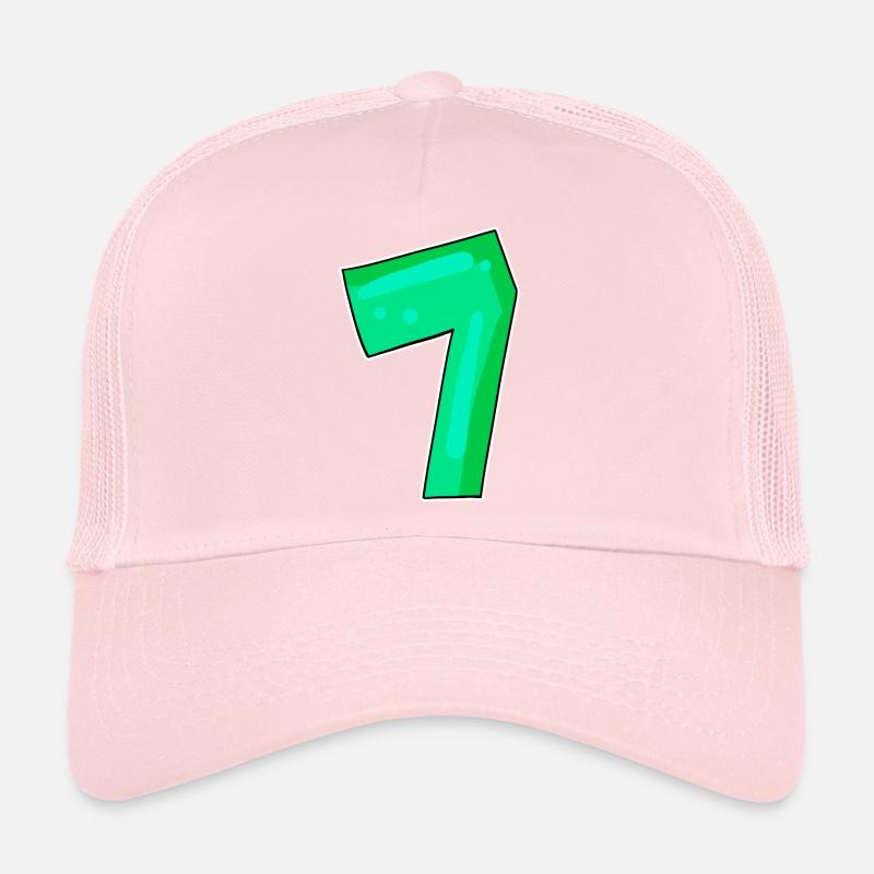 Zahl 7 Nummer Sieben Trucker Cap