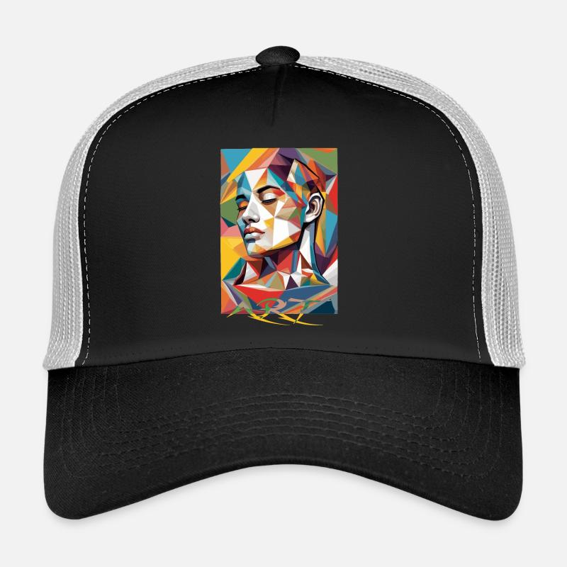 Moderne Gesichts Kunst Trucker Cap
