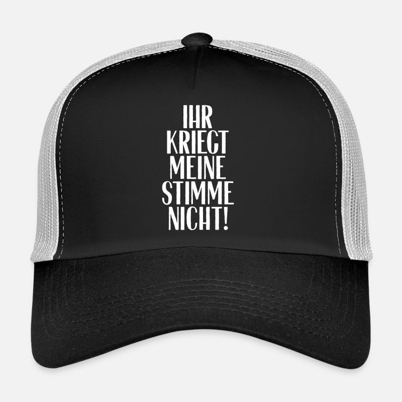 Meine Stimme - Trucker Cap - Schwarz/Steingrau