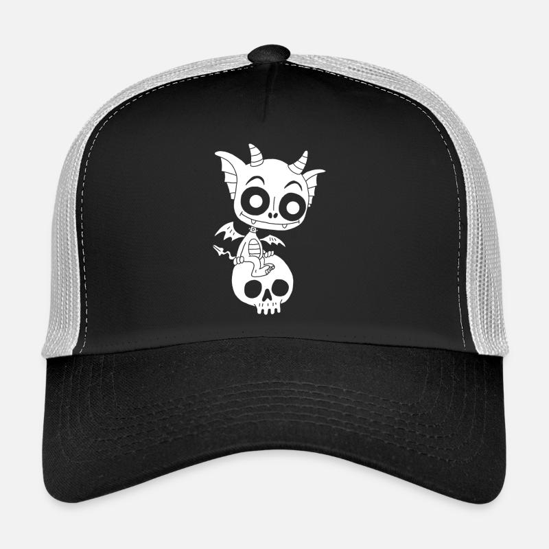 Kleiner weißer Dämon ruht Trucker Cap