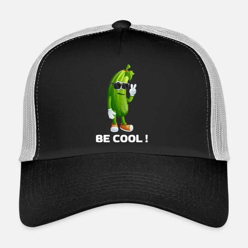 Cool Cucumber with Sunglasses Trucker Cap