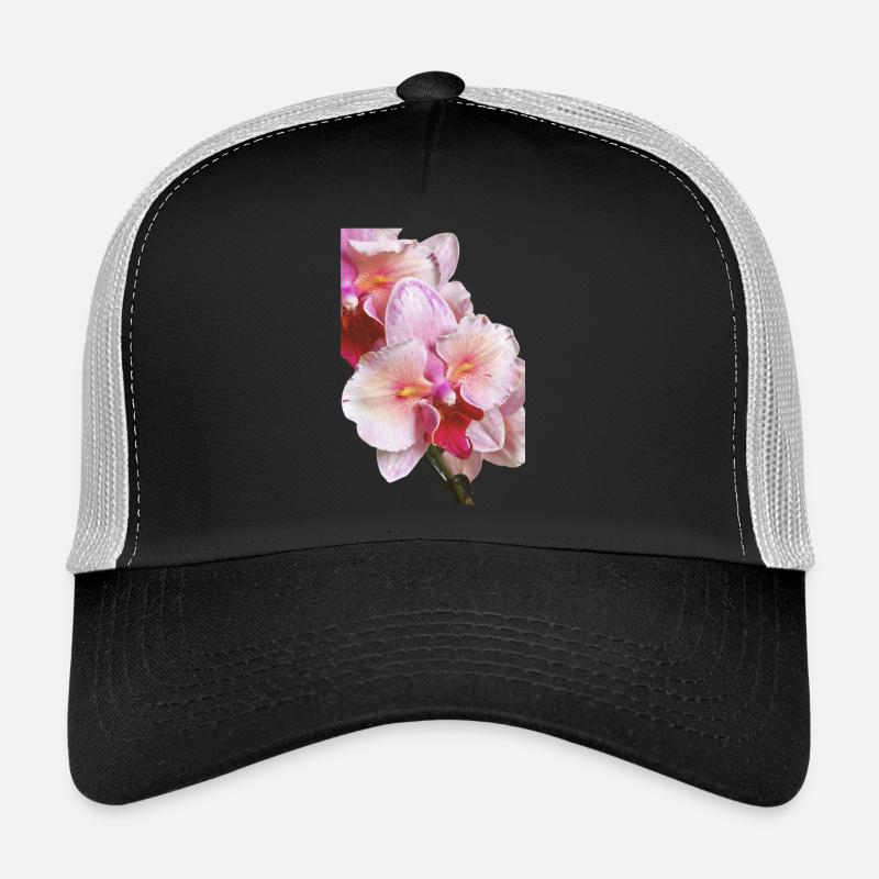 Phalaenopsis Swan Blush Peloric Orchid Blossom Trucker Cap