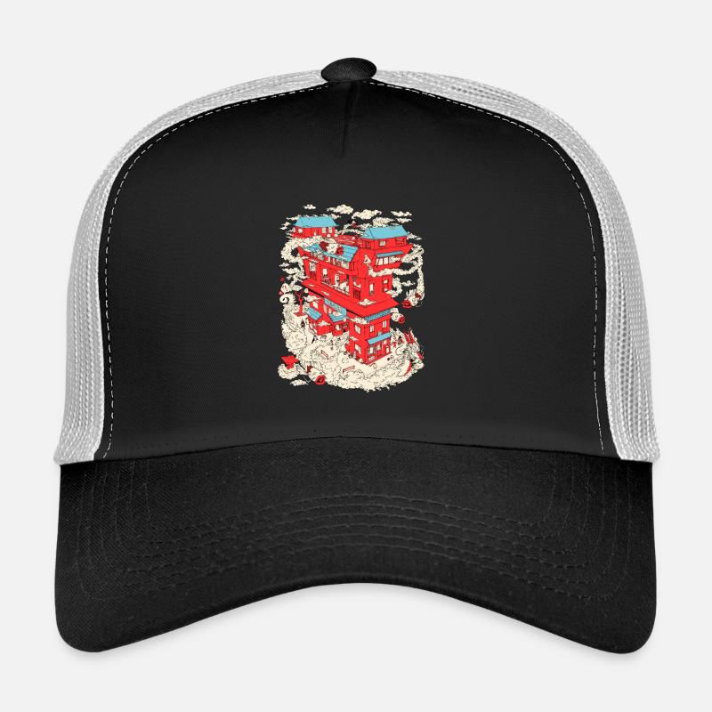Le quartier Shinto - Casquette trucker  - noir/gris pierre