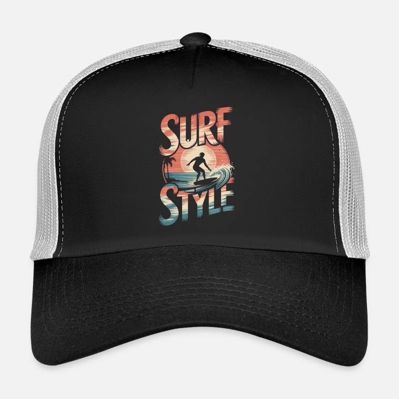 surf style et soleil vintage Casquette trucker 