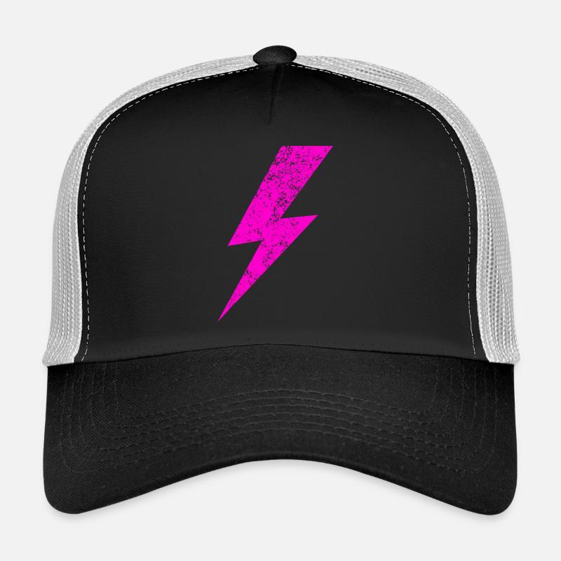 Motif d’éclair rose vif Casquette trucker 