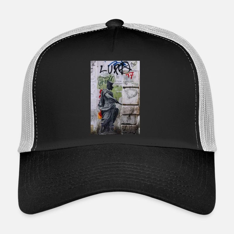 DSC02728 - Trucker Cap - Schwarz/Steingrau
