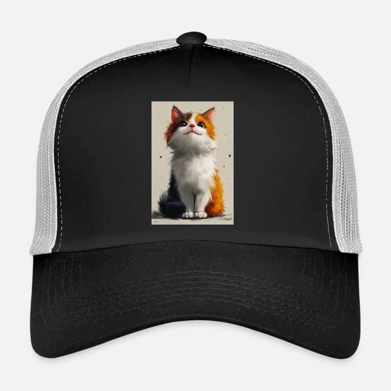 Poster Illustration de Chat mignon Casquette trucker 
