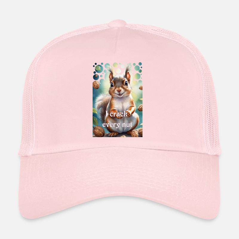 Clever squirrel I crack every nut Trucker Cap