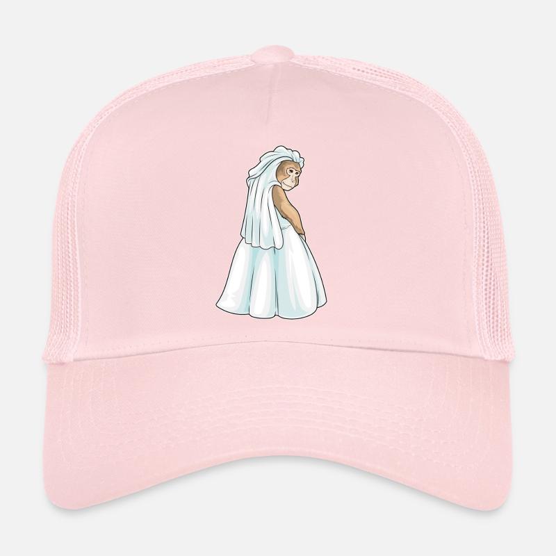 Singe Voile de mariée Mariage Casquette trucker 