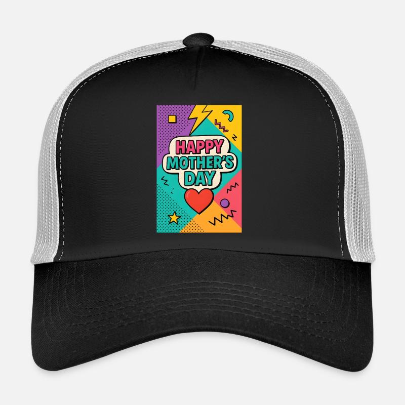 Alles Gute zum Muttertag Retro 90er Jahre Stil - Trucker Cap - Schwarz/Steingrau