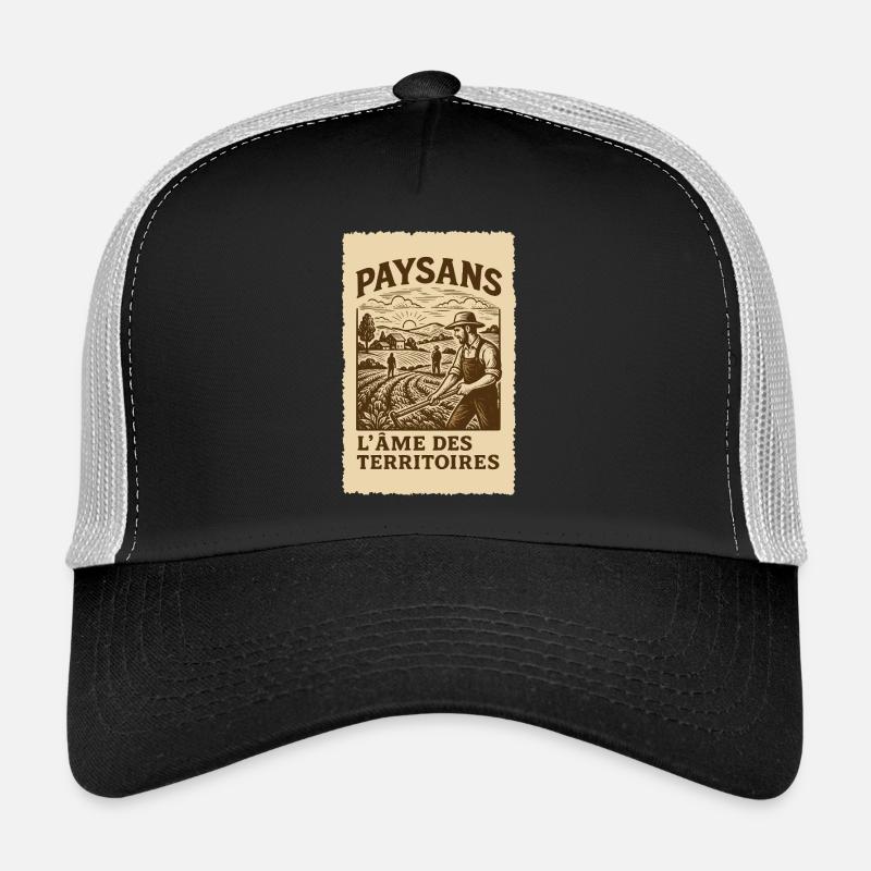 Die Bauern, die Seele der Territorien - Trucker Cap - Schwarz/Steingrau