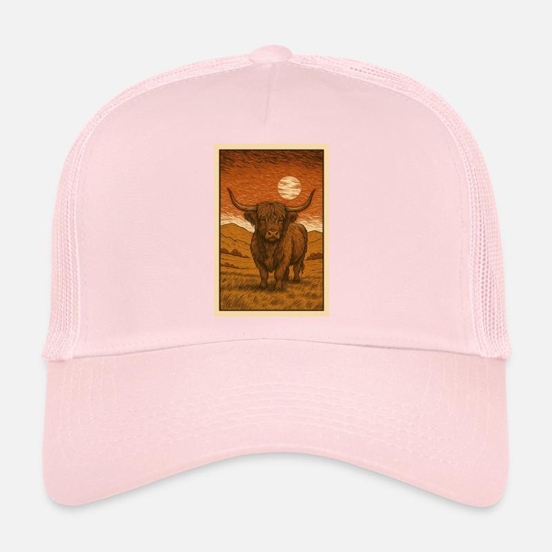 Scottish Highlander Cattle Trucker Cap