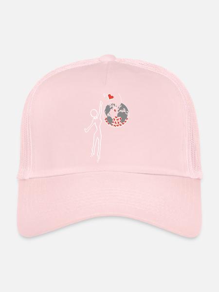 Give love - Trucker Cap - pale pink - Front