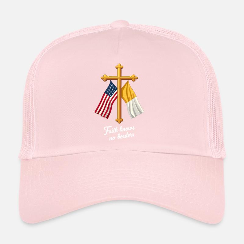Drapeau américain et du Vatican Casquette trucker 