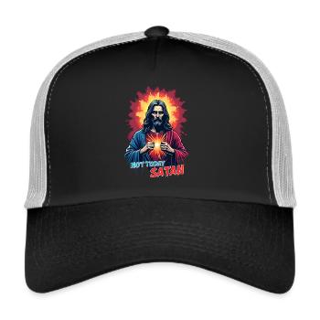 Not today satan - Trucker Cap - black/stone grey - Front