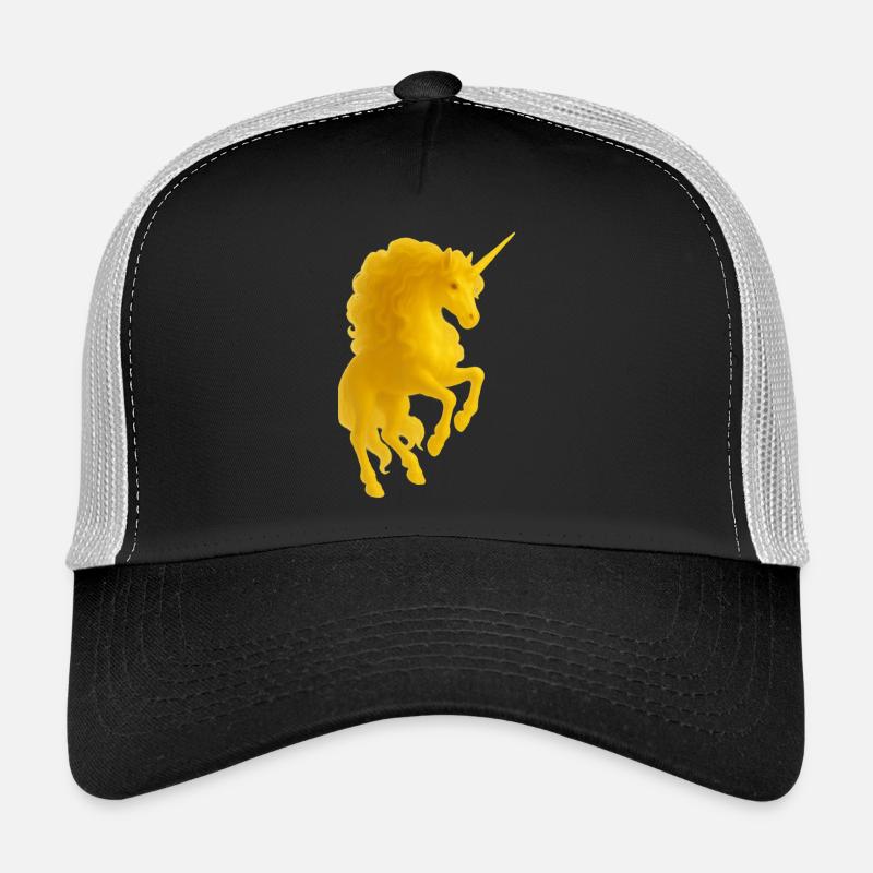 Goldenes Einhorn - Trucker Cap - Schwarz/Steingrau