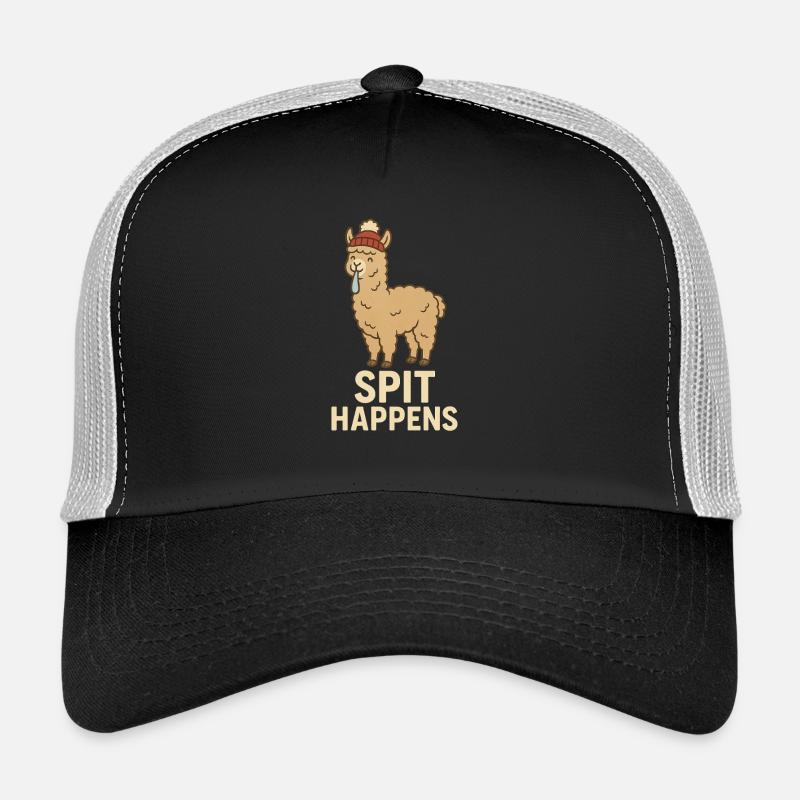 SPIT HAPPENS - Trucker Cap - black/stone grey