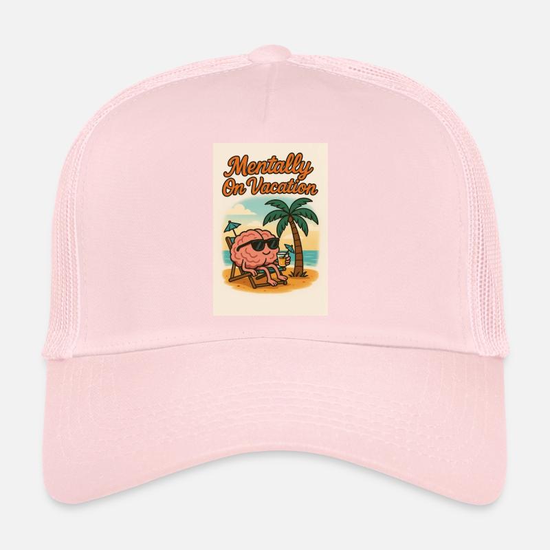 Mental en vacances Conception du cerveau Casquette trucker 