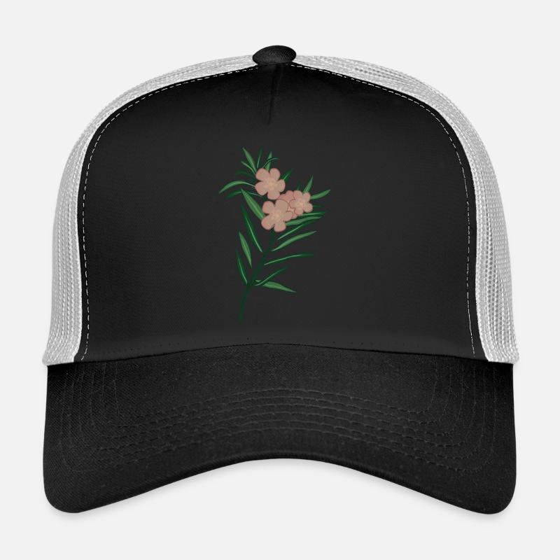 Branche rose Fleur de laurier-rose Casquette trucker 