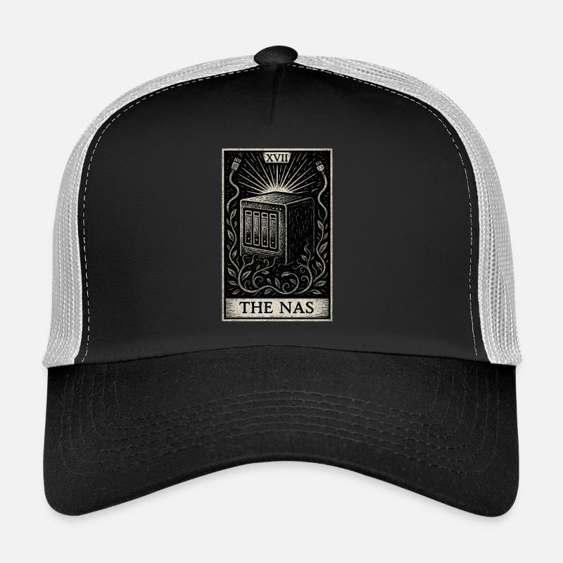 Datafararding Tarot : l’oracle du NAS - Casquette trucker - noir/gris pierre