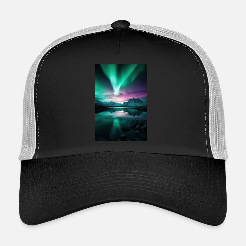 Polarlichter über arktischen Gipfeln Trucker Cap