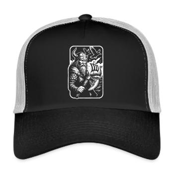 Runenkrieger des Nordens - Trucker Cap - Schwarz/Steingrau - Vorne